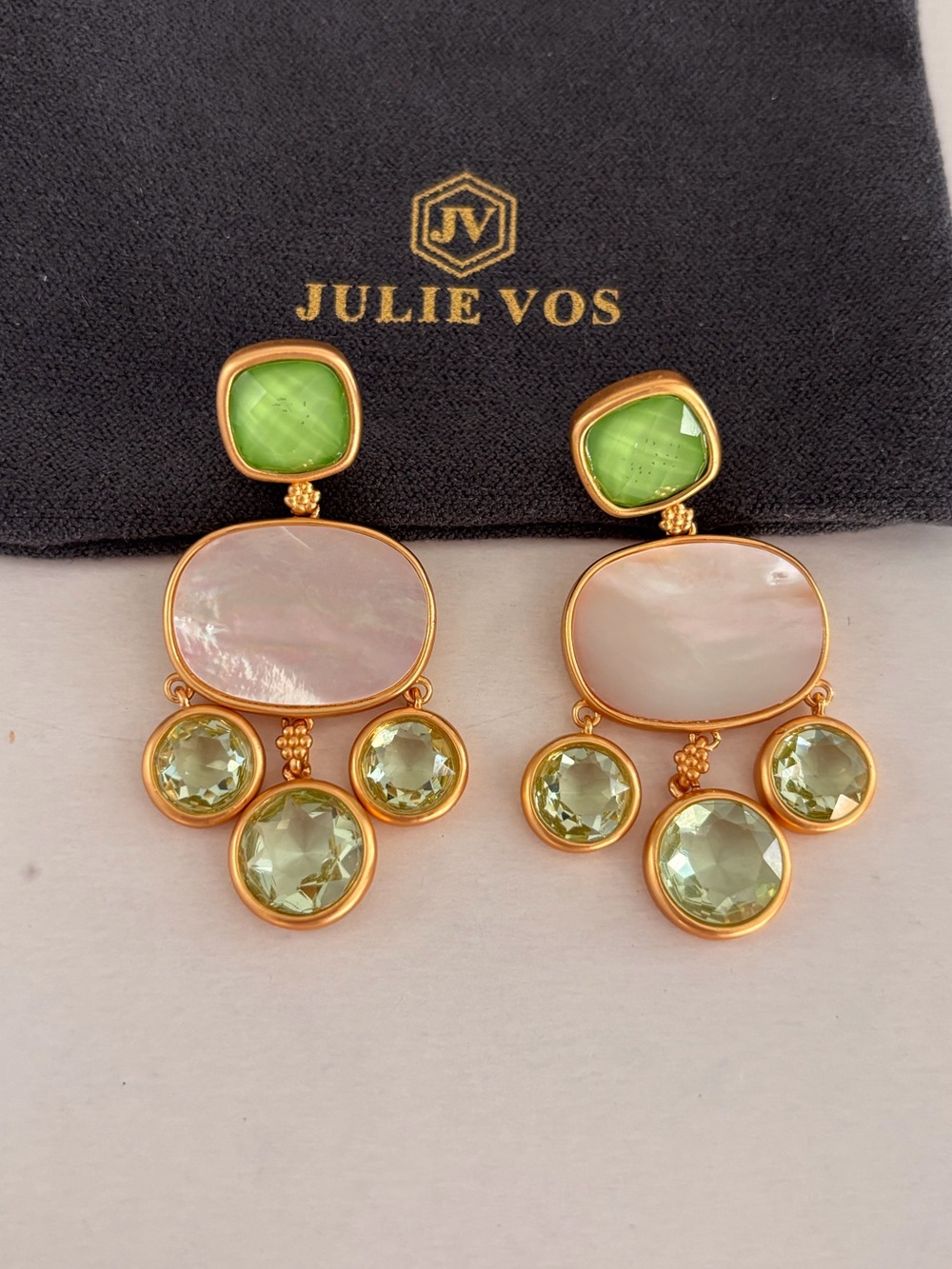 NWOT Julie Vos Kaleidoscopes Chandelier Earring - Picture 4 of 5